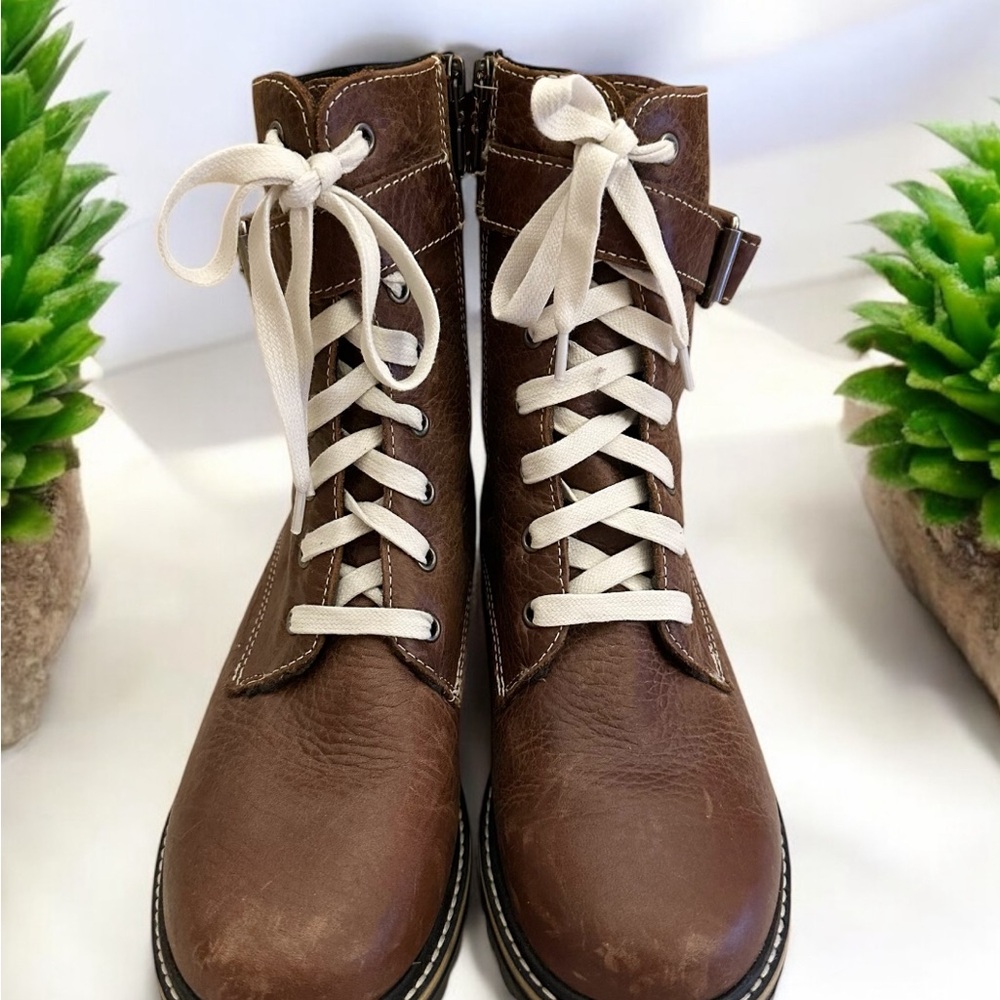 Martino Boutique Genuine Leather Lace Boots - Picture 3 of 8